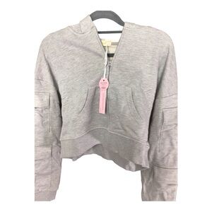 Amazon Women's Heather Gray Cropped Sweatshirt